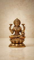 Brass Lakshmi idol with antique finish