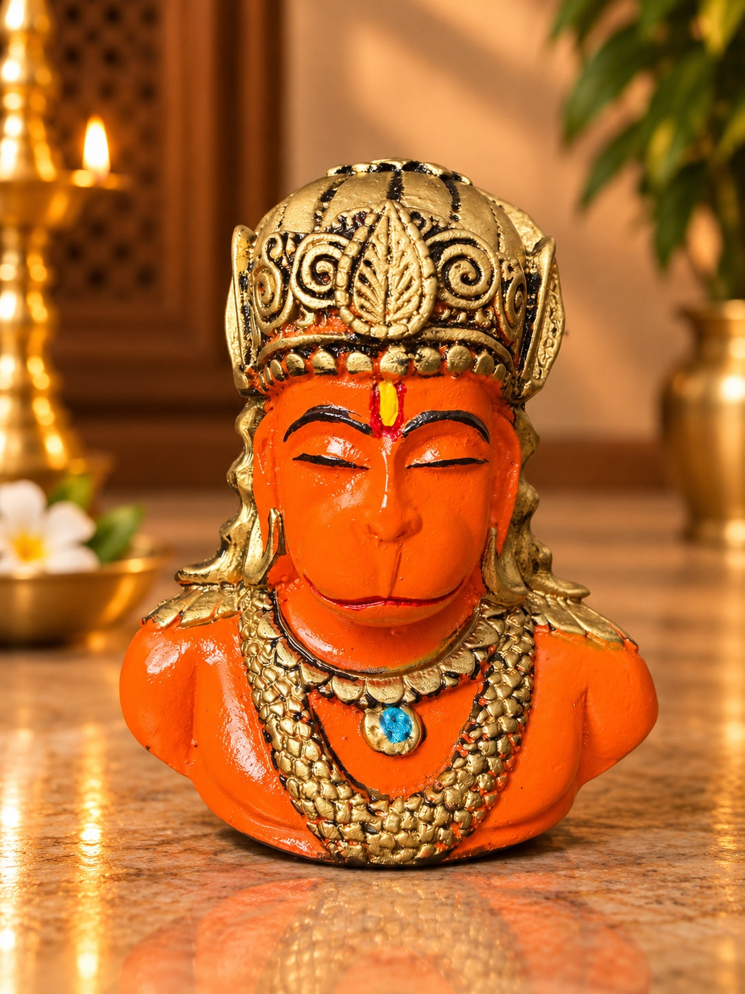Dhyana Veer Hanuman Cosmic Orange front view