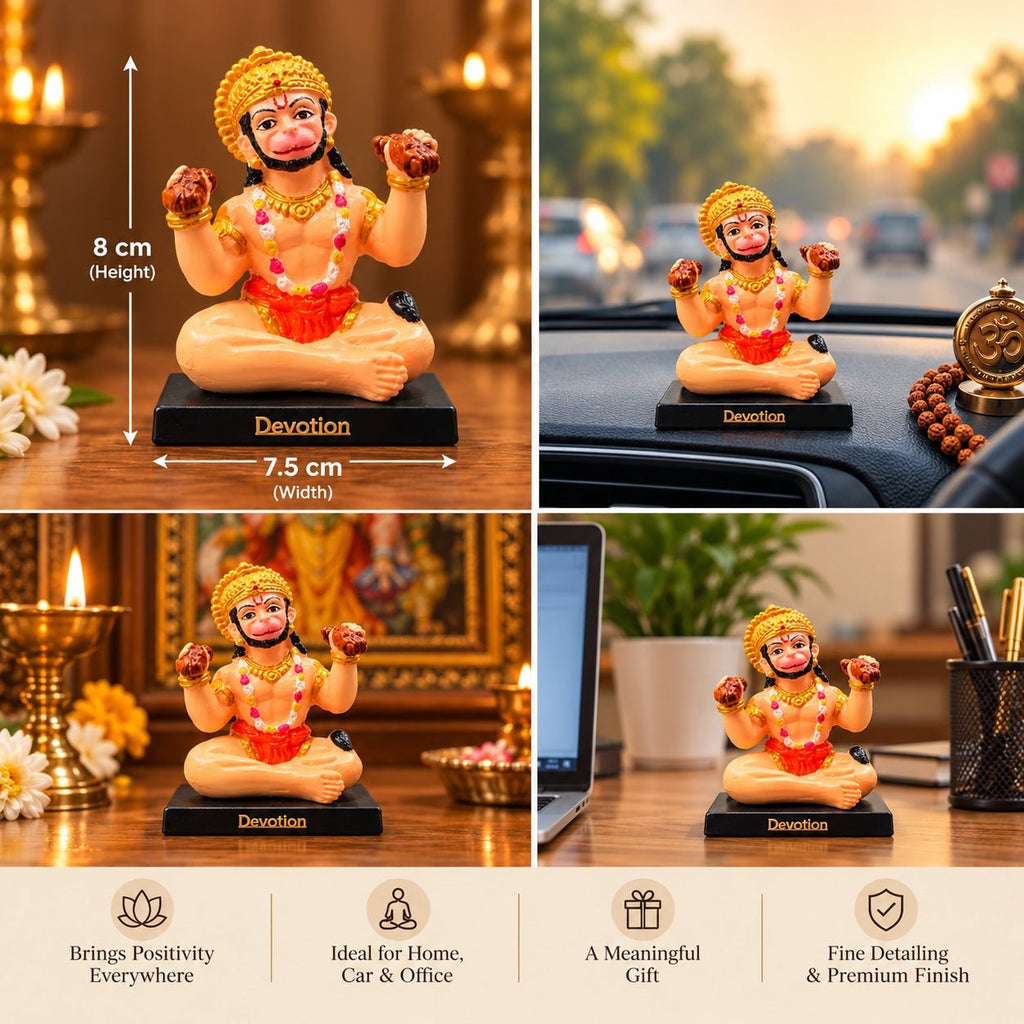 Balaji Hanuman Idol | Strength & Protection - Ishvara Art