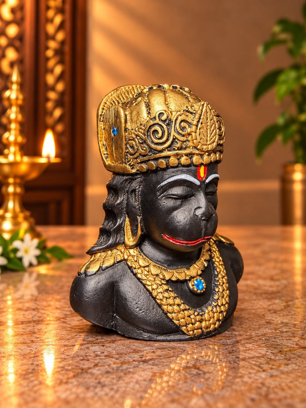 Dhyana Veer Hanuman | Unwavering Faith - Ishvara Art
