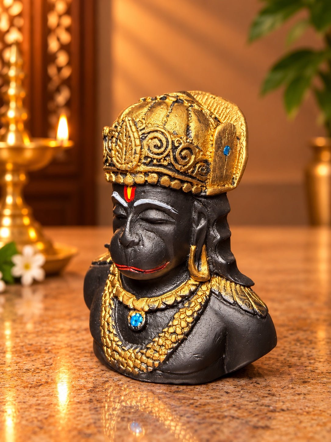 Dhyana Veer Hanuman | Unwavering Faith - Ishvara Art