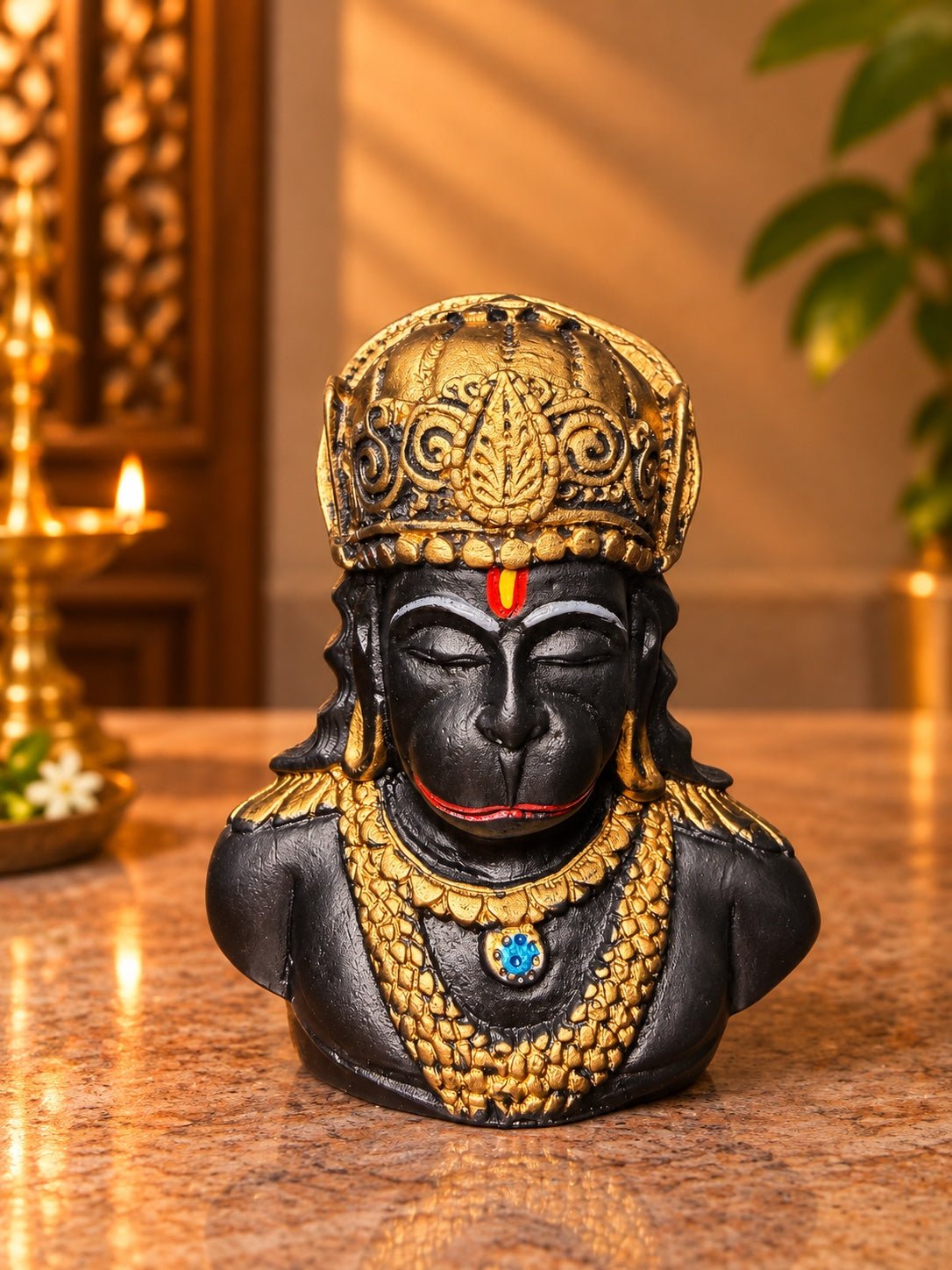 Dhyana Veer Hanuman | Unwavering Faith - Ishvara Art