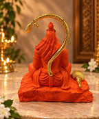 Golden Tail Hanuman Idol | Ivory & Orange - Ishvara Art