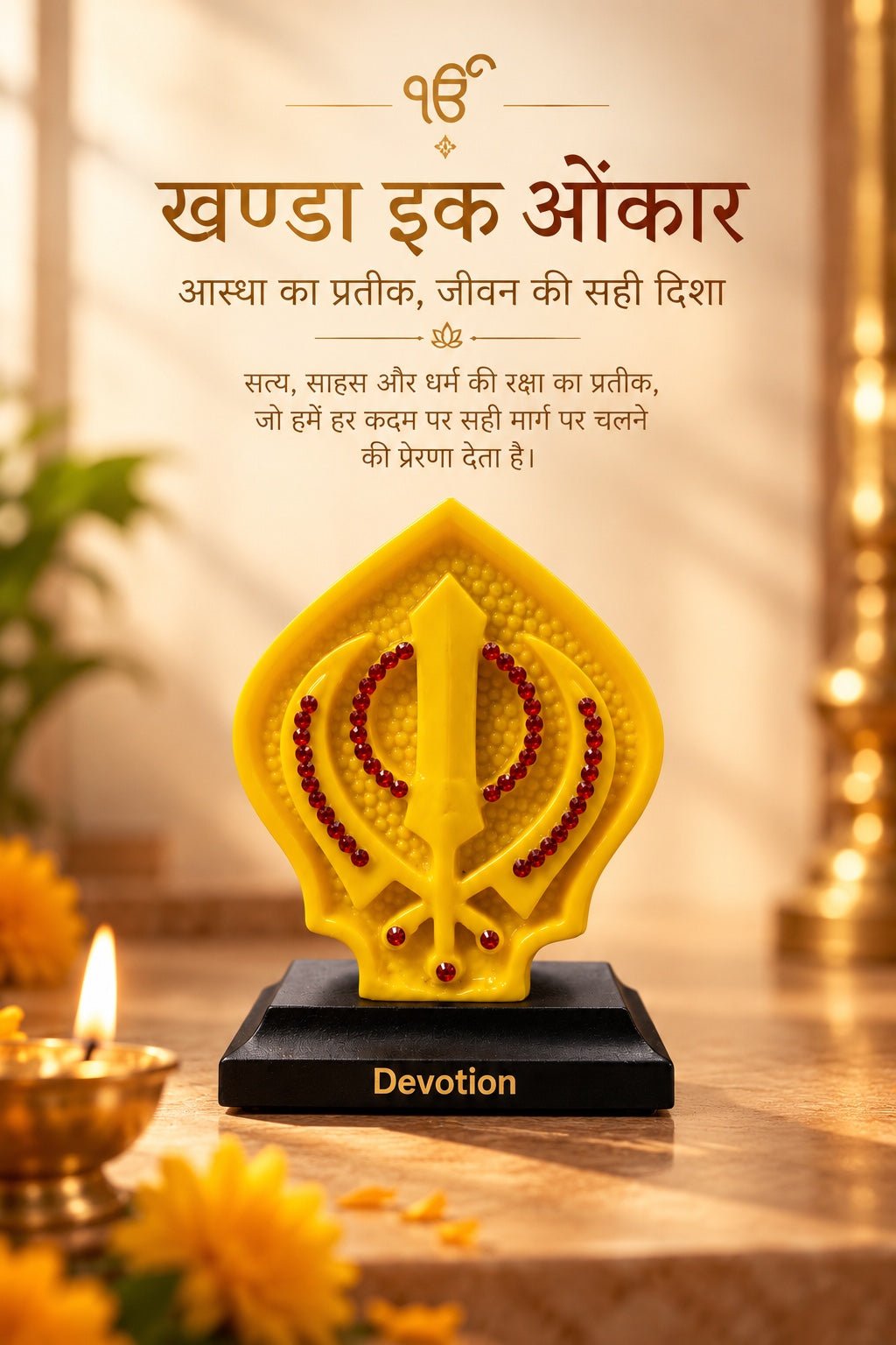 Khanda Ik Onkar | Symbol of Courage - Ishvara Art
