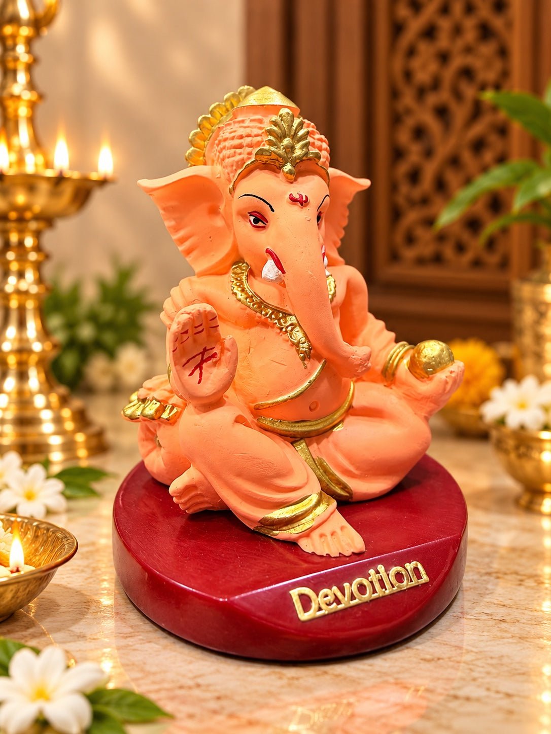 Laddu Ganesha Idol | Abundance & Prosperity - Ishvara Art
