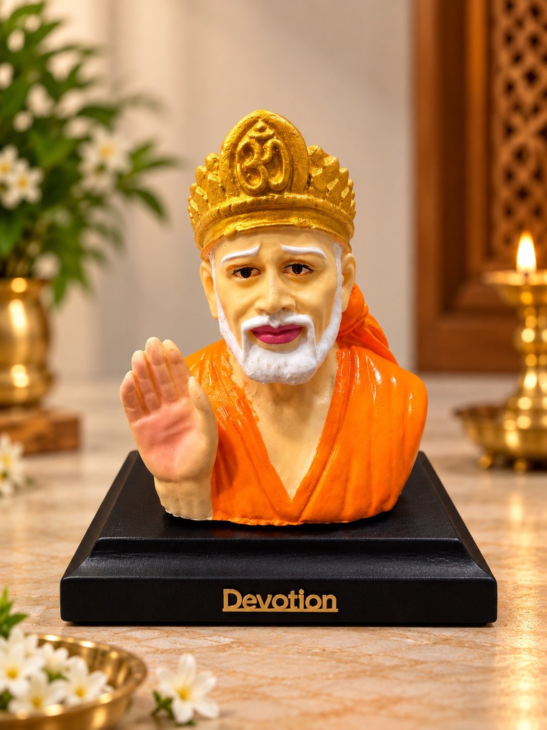 Om Shri Sai: Spiritual Essence of Peace and Harmony - Ishvara Art