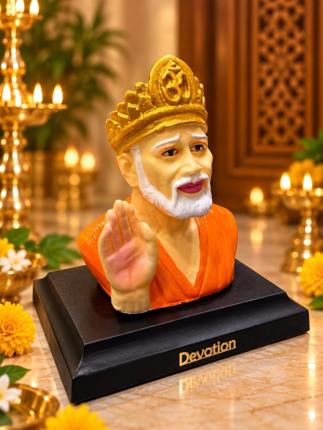 Om Shri Sai: Spiritual Essence of Peace and Harmony - Ishvara Art