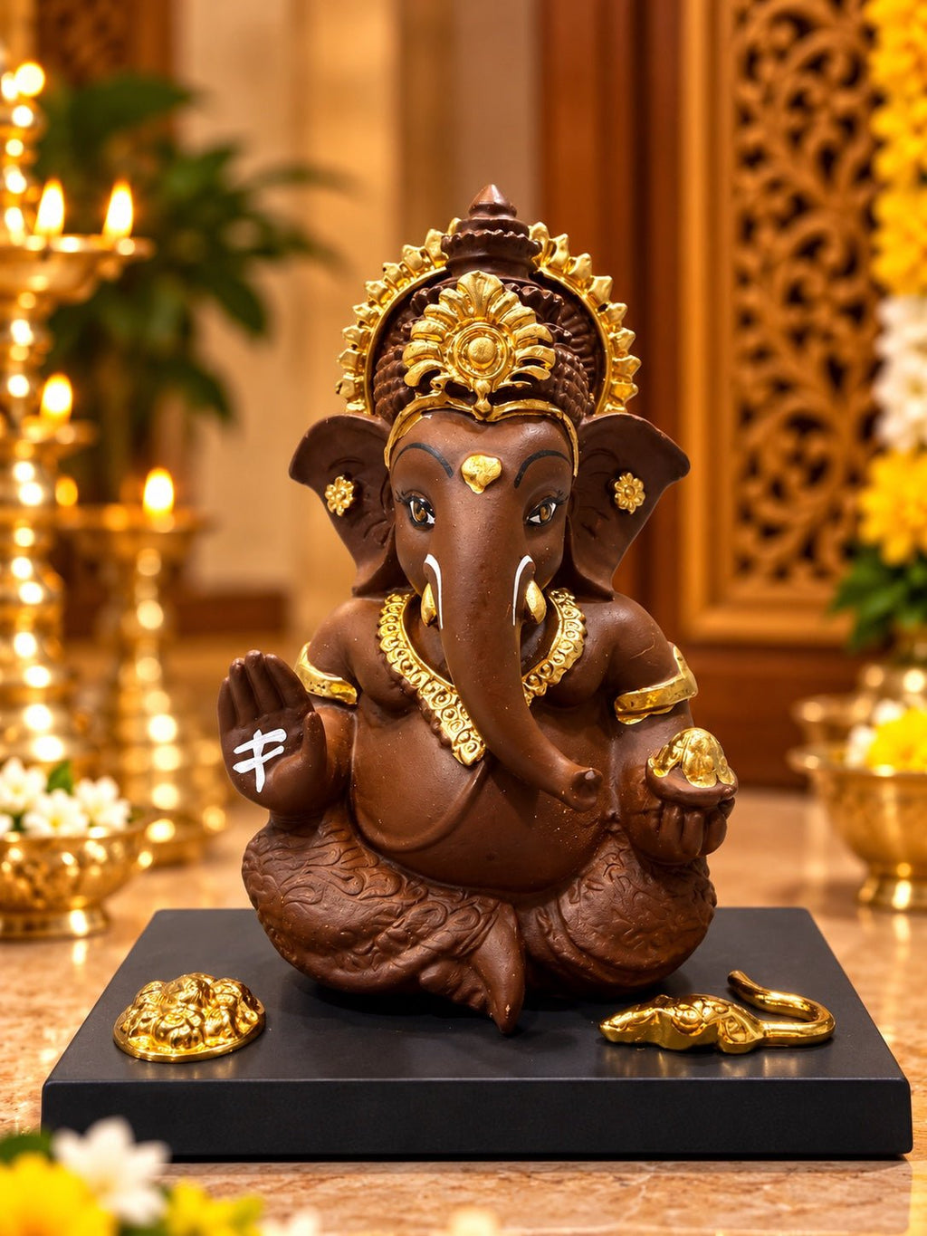 Suvarna Vighnaharta Ganesh | Prosperity & Abundance - Ishvara Art